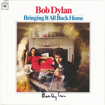 Bob Dylan Signed "Bringing It All Back Home" Vinyl Album Cover (Dylan LOA)